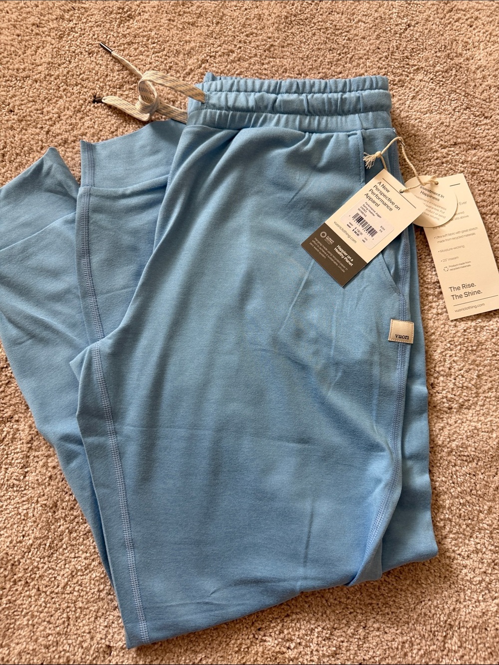 Vuori Women's Light Blue Track Joggers- NWT